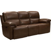 Sedrick Power Reclining Sofa in Spence Caramel Brown Leather